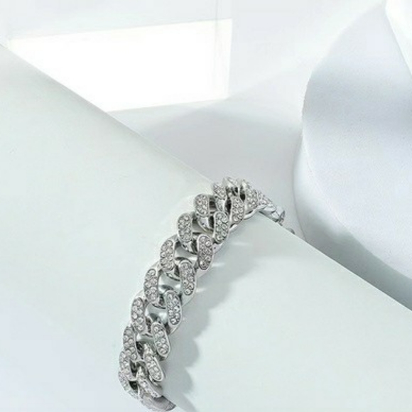 1pc Men's Rhinestone Bracelet - Picture 5 of 6